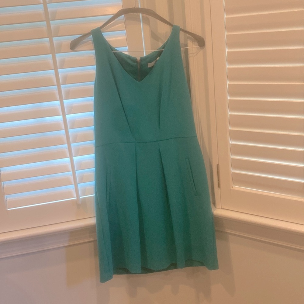 Loft dress with pockets teal